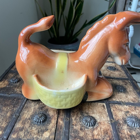 Vintage Kitschy 1950’s Donkey Ceramic Planter - Picture 2 of 7